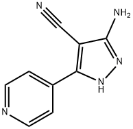 3-氨基-5-(4-吡啶基)-1H-吡唑-4-甲腈 结构式