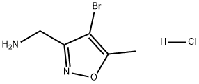 (4-溴-5-甲基异噁唑-3-基)甲胺盐酸盐 结构式