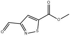 3-甲酰基-5-异噻唑甲酸甲酯 结构式