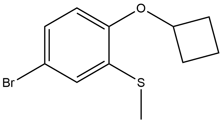 4-Bromo-1-(cyclobutyloxy)-2-(methylthio)benzene 结构式