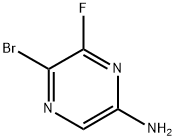 5-溴-6-氟吡嗪-2-胺 结构式