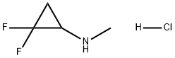2,2-二氟-N-甲基环丙烷-1-胺盐酸盐 结构式