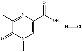 4,5-二氢-4,6-二甲基-5-氧代-2-吡嗪羧酸盐酸盐(1:1) 结构式