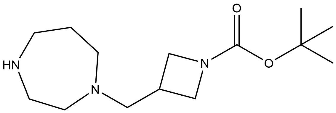 tert-butyl 3-[(1,4-diazepan-1-yl)methyl]azetidine-1-carboxylate 结构式