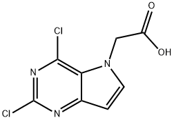 5H-Pyrrolo[3,2-d]pyrimidine-5-acetic acid, 2,4-dichloro- 结构式