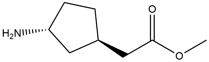 rel-Methyl (1R,3R)-3-aminocyclopentan eacetate 结构式