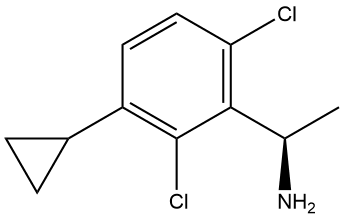 (R)-1-(2,6-二氯-3-环丙基苯基)乙-1-胺 结构式