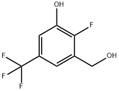 Benzenemethanol, 2-fluoro-3-hydroxy-5-(trifluoromethyl)- 结构式