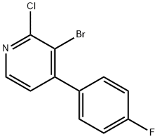 Pyridine, 3-bromo-2-chloro-4-(4-fluorophenyl)- 结构式