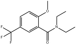 Benzamide, N,N-diethyl-2-methoxy-5-(trifluoromethyl)- 结构式