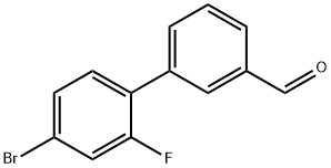 [1,1'-Biphenyl]-3-carboxaldehyde, 4'-bromo-2'-fluoro- 结构式