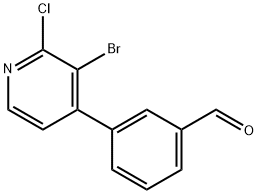 Benzaldehyde, 3-(3-bromo-2-chloro-4-pyridinyl)- 结构式