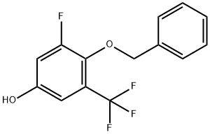 Phenol, 3-fluoro-4-(phenylmethoxy)-5-(trifluoromethyl)- 结构式