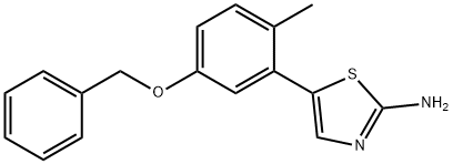 2-Thiazolamine, 5-[2-methyl-5-(phenylmethoxy)phenyl]- 结构式