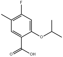 Benzoic acid, 4-fluoro-5-methyl-2-(1-methylethoxy)- 结构式