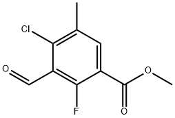 Benzoic acid, 4-chloro-2-fluoro-3-formyl-5-methyl-, methyl ester 结构式