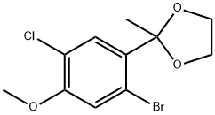 2-(2-BROMO-5-CHLORO-4-METHOXYPHENYL)-2-METHYL-1,3-DIOXOLA 结构式