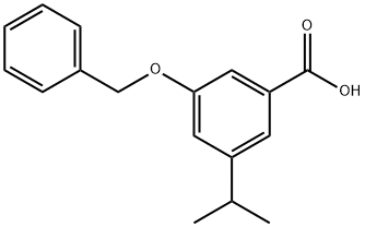 Benzoic acid, 3-(1-methylethyl)-5-(phenylmethoxy)- 结构式