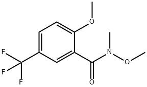 Benzamide, N,2-dimethoxy-N-methyl-5-(trifluoromethyl)- 结构式