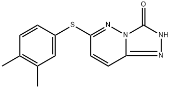 1,2,4-Triazolo[4,3-b]pyridazin-3(2H)-one, 6-[(3,4-dimethylphenyl)thio]- 结构式