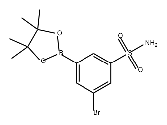 Benzenesulfonamide, 3-bromo-5-(4,4,5,5-tetramethyl-1,3,2-dioxaborolan-2-yl)- 结构式