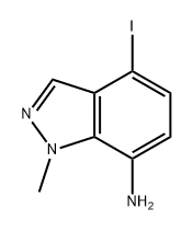 4-碘-1-甲基-1H-吲唑-7-胺 结构式