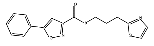5-PHENYL-N-(3-(THIAZOL-2-YL)PROPYL)ISOXAZOLE-3-CARBOXAMIDE 结构式