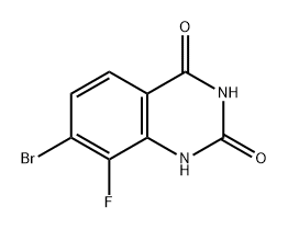 7-溴-8-氟喹唑啉-2,4(1H,3H)-二酮 结构式