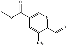 5-氨基-6-甲酰基烟酸甲酯 结构式