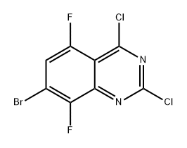 7-溴-2,4-二氯-5,8-二氟喹唑啉 结构式