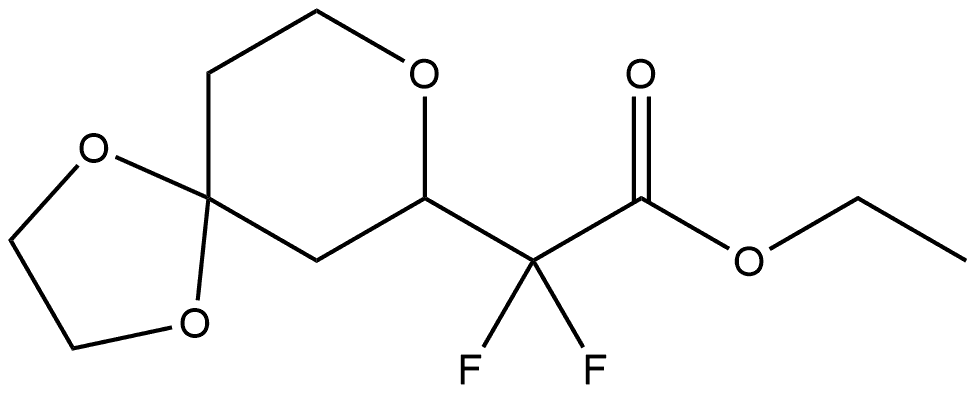 ethyl 2,2-difluoro-2-(1,4,8-trioxaspiro[4,5]decan-7-yl)acetate 结构式
