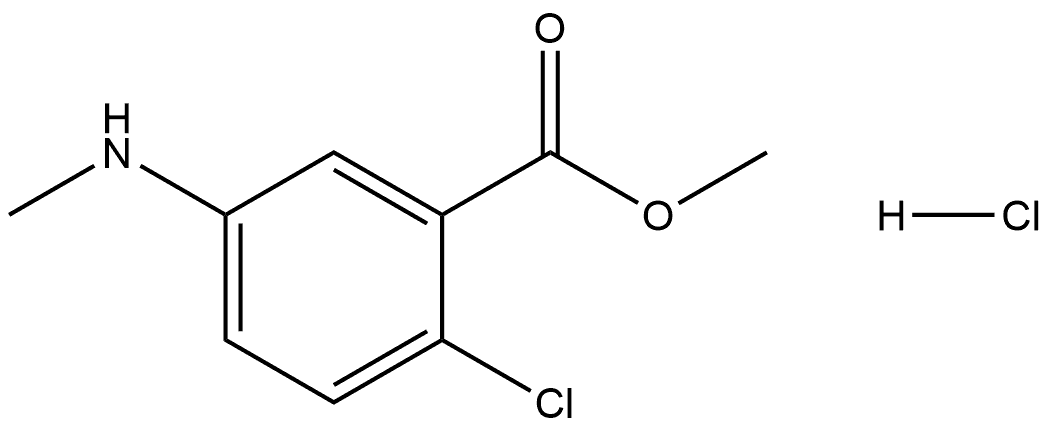 2-氯-5-(甲氨基)苯甲酸甲酯盐酸盐 结构式