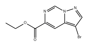 3-溴吡唑[1,5-C]嘧啶-5-羧酸乙酯 结构式