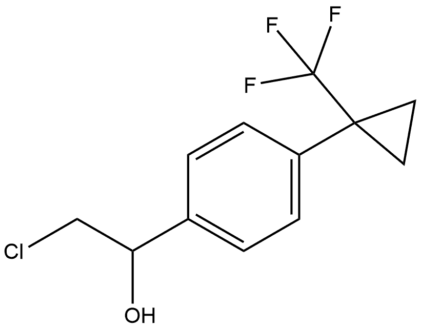 2-chloro-1-(4-(1-(trifluoromethyl)cyclopropyl)phenyl)ethan-1-ol 结构式