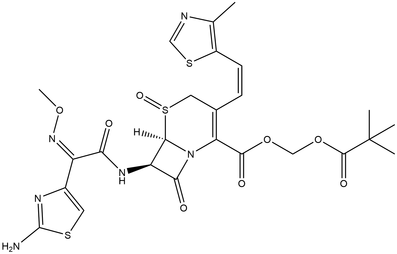 头孢妥仑匹酯氧化 结构式