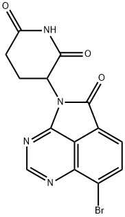 3-(8-溴-5-氧代吡咯并[2,3,4-DE]喹唑啉-4(5H)-基)哌啶-2,6-二酮 结构式