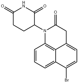 3-(6-溴-2-氧代-2,3-二氢-1H-苯并[DE]喹啉-1-基)哌啶-2,6-二酮 结构式