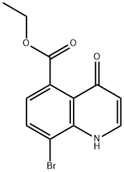 8-溴-4-氧代-1,4-二氢喹啉-5-羧酸乙酯 结构式