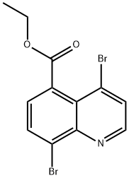 4,8-二溴喹啉-5-羧酸乙酯 结构式