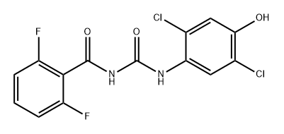 N-[(2,5-二氯-4-羟基苯基)氨基甲酰基]-2,6-二氟苯甲酰胺 结构式