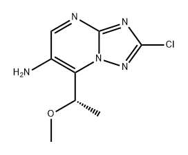 (S)-2-氯-7-(1-甲氧基乙基)-[1,2,4]三唑[1,5-A]嘧啶-6-胺 结构式