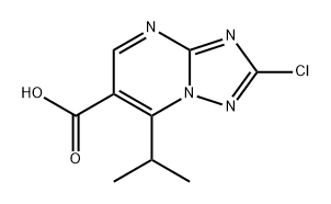 2-氯-7-异丙基-[1,2,4]三唑并[1,5-A]嘧啶-6-羧酸 结构式