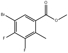 5-溴-3,4-二氟-2-甲基苯甲酸甲酯 结构式