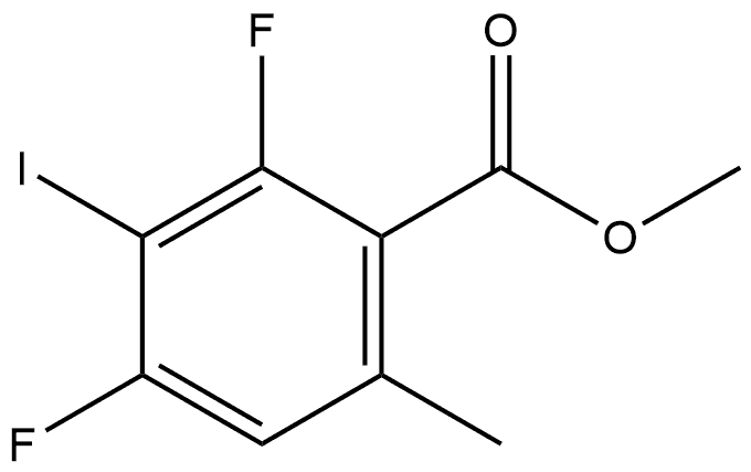 2,4-二氟-3-碘-6-甲基苯甲酸甲酯 结构式