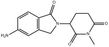 3-(5-氨基-1-氧代异吲哚啉-2-基)-1-甲基哌啶-2,6-二酮 结构式