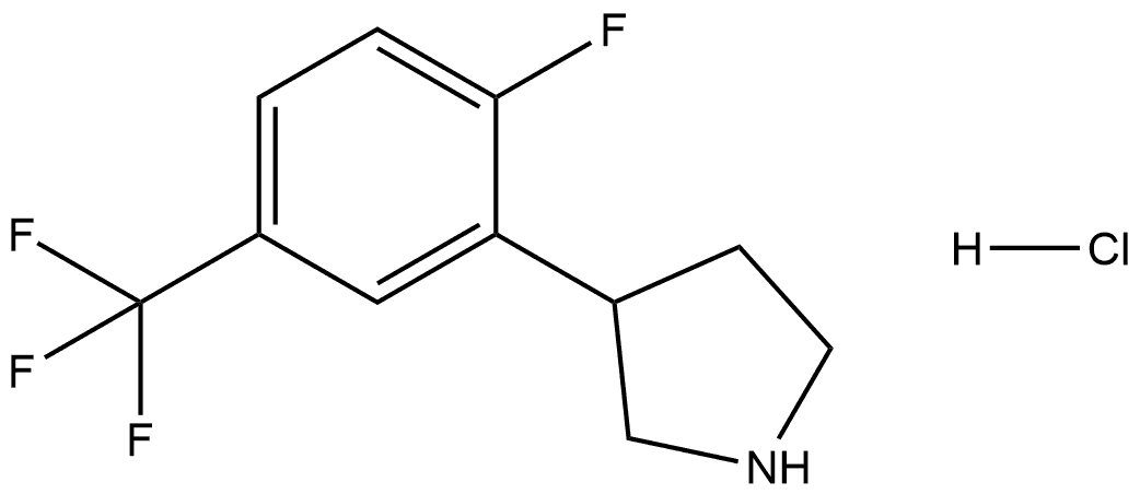 3-[2-氟-5-(三氟甲基)苯基]吡咯烷盐酸盐 结构式