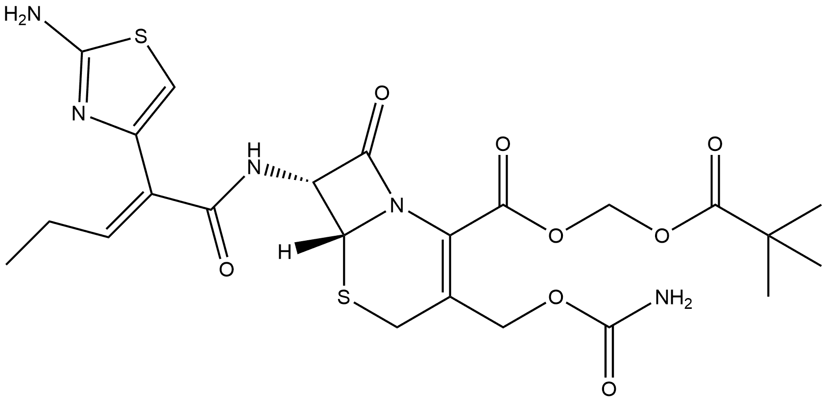 头孢卡品酯反式异构体 结构式