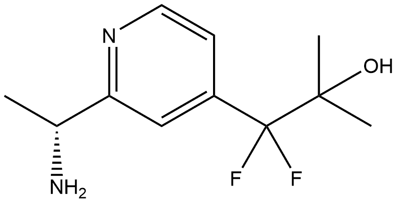 (R)-1-(2-(1-氨基乙基)吡啶-4-基)-1,1-二氟-2-甲基丙-2-醇 结构式