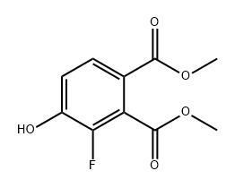 3-氟-4-羟基邻苯二甲酸二甲酯 结构式