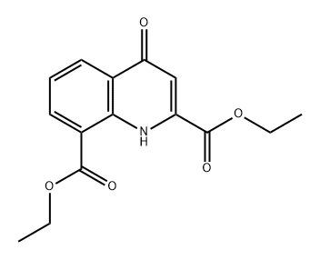 4-氧代-1,4-二氢喹啉-2,8-二羧酸二乙酯 结构式